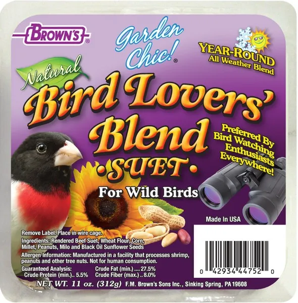 11 oz. F.M. Brown Bird Lovers Blend Suet - Wild Bird